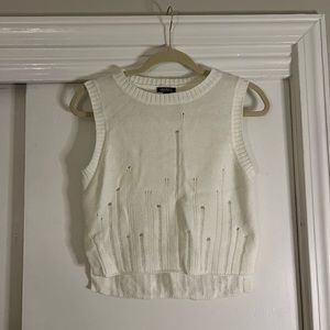 Cropped sweater shirt